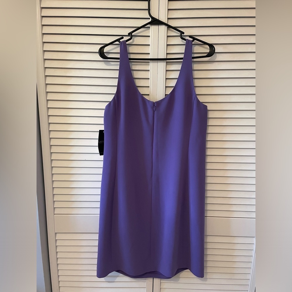 Lauren Ralph Lauren Sleeveless Light Purple Crepe Scoop-neck Above Knee Y2K 8 - Picture 9 of 16